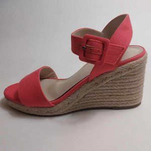 LifeStride Espadrille Wedge Sandal, Tango Pink, 7.5 - Like new